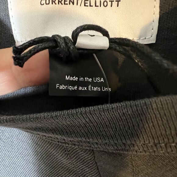 Current/Elliott Shirt Womens 0 Washed Gray The Draped Tee Made USA Twist Front - Picture 6 of 13